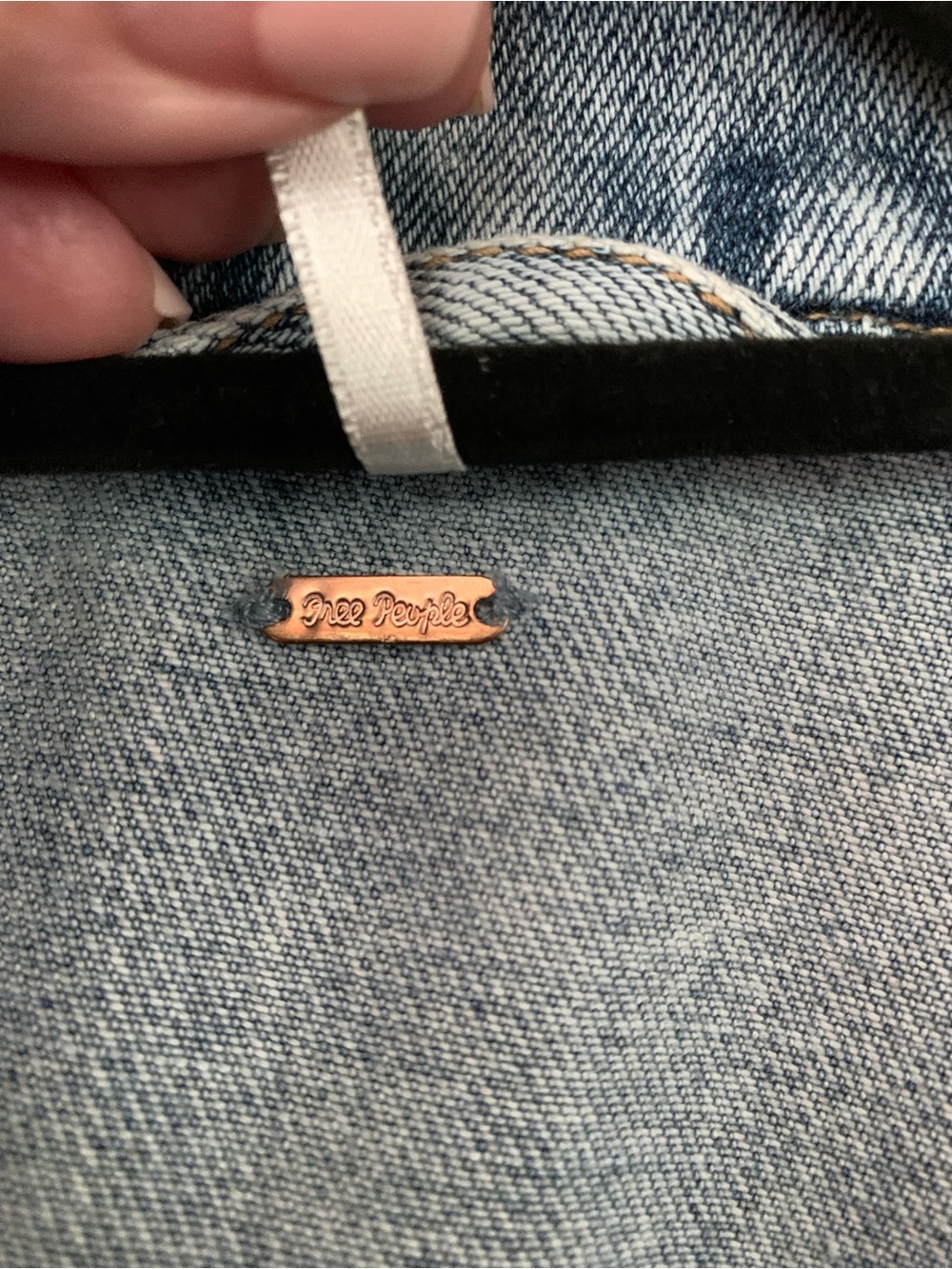 Free People Light Blue Washed Denim Jacket - Picture 2 of 11